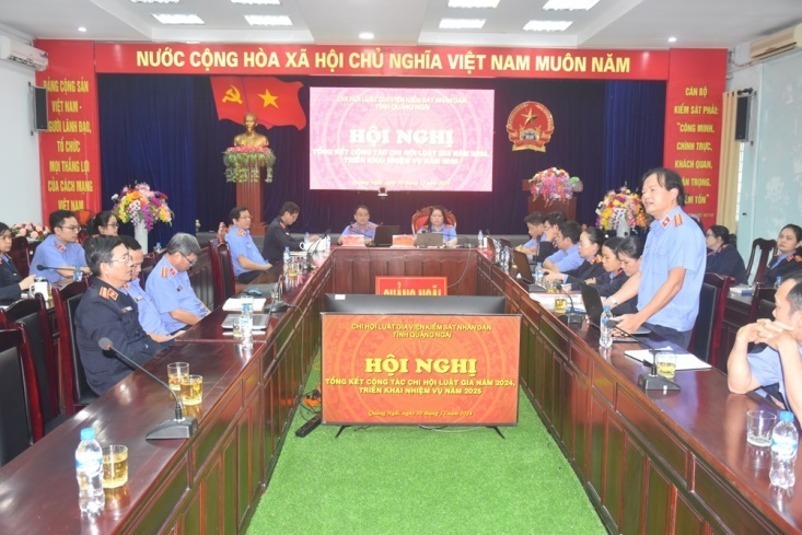 Hội nghị tổng kết và triển khai công tác năm 2025 Chi hội Luật gia VKSND tỉnh Quảng Ngãi.