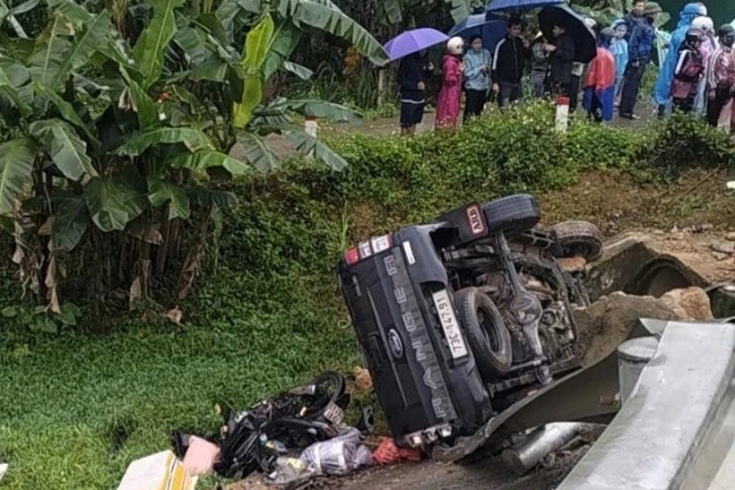 Hiện trường xảy ra vụ tai nạn. Ảnh: PLO.