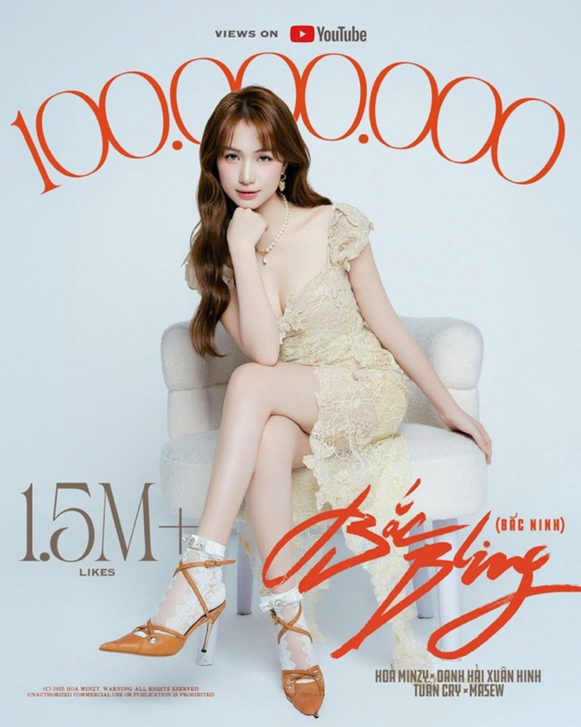 MV "Bắc Bling" của Hòa Minzy cán mốc 100 triệu lượt xem