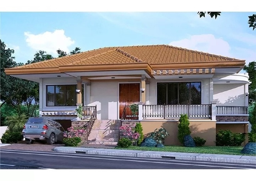 Nhà 1 tầng 1 hầm mái Nhật (Ảnh: Vinavic)