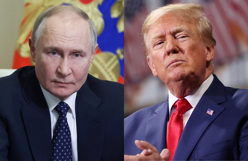 Tổng thống Nga Vladimir Putin (trái) và Tổng thống Mỹ Donald Trump. Ảnh: Reuters