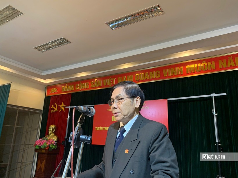 Luật gia Nguyễn Quốc Tuấn - báo cáo viên tại Hội nghị thông tin về những điểm mới trong Luật Đất đai năm 2024.