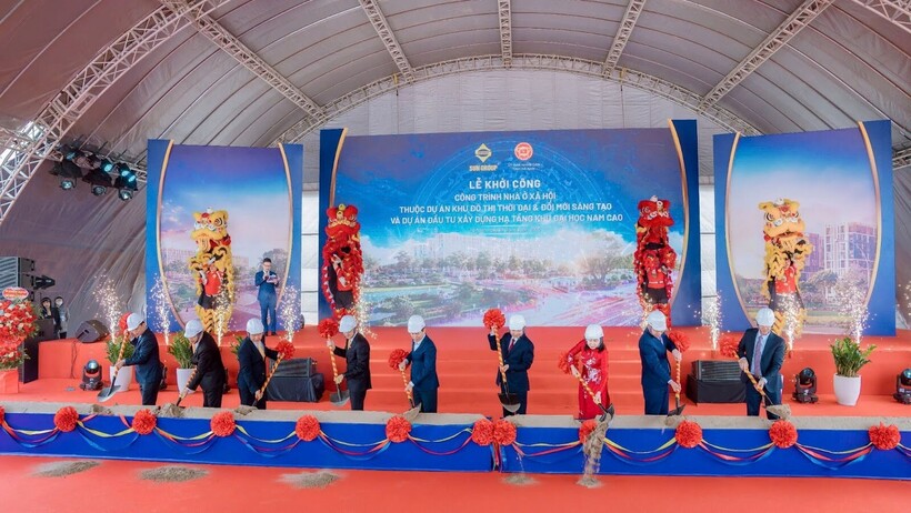 Lễ khởi công công trình nhà ở xã hội thuộc khu đô thị Sun Urban City và dự án hạ tầng khu đại học Nam Cao tại Phủ Lý, Hà Nam
