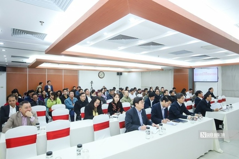 Quang cảnh hội nghị tại đầu cầu Đảng bộ Trung ương Hội Luật gia Việt Nam.