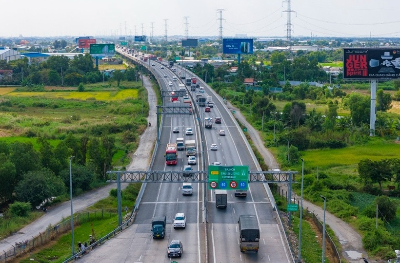 Dự án mở rộng cao tốc TP.HCM - Trung Lương - Mỹ Thuận có chiều dài 95km. (Ảnh: Zing)