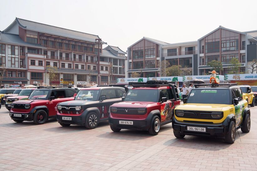 Màn xếp hơn 400 xe điện VinFast là một trong những hoạt động điểm nhấn của Ngày hội Xanh 2025