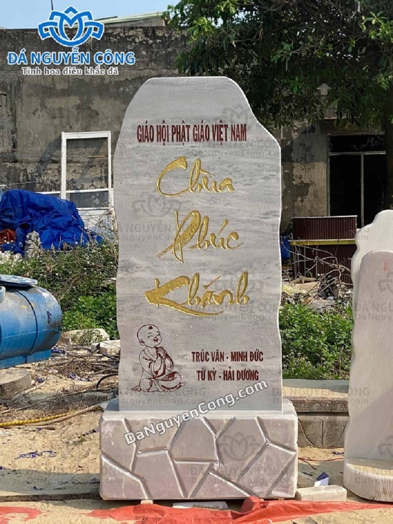Bảng hiệu chùa bằng đá tự nhiên