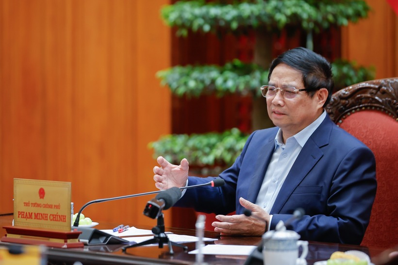 Thủ tướng Phạm Minh Chính phát biểu tại phiên họp. (Ảnh: VGP)