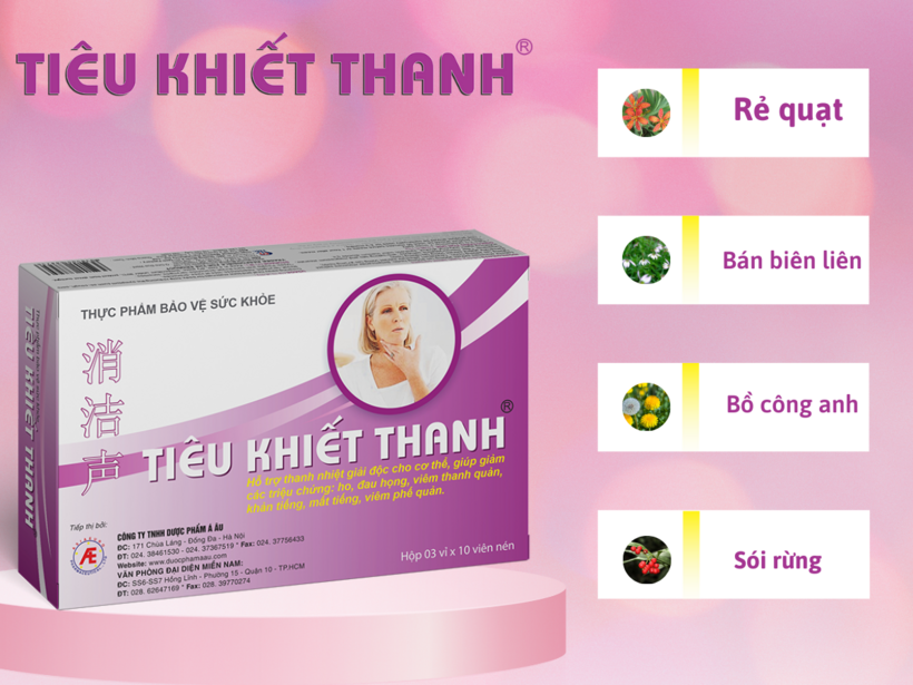 Tiêu Khiết Thanh giúp cải thiện viêm họng hạt mạn tính hiệu quả