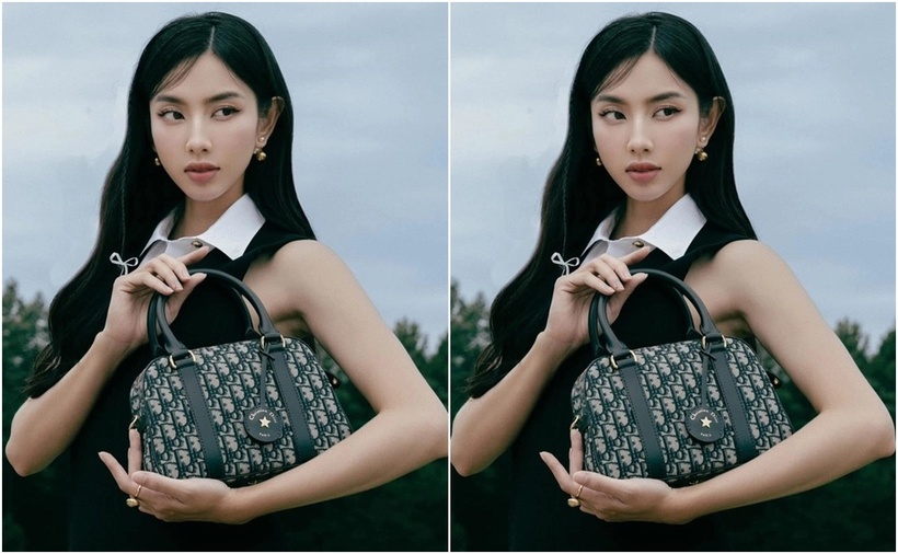 Thùy Tiên trong trang phục của hãng Dior.