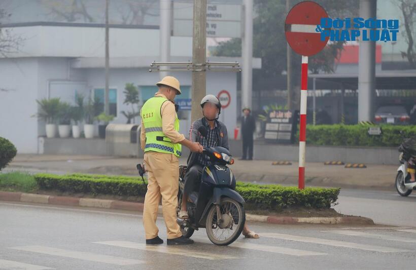 Một trường hợp vi phạm nồng độ cồn được CSGT kịp thời phát hiện, xử lý