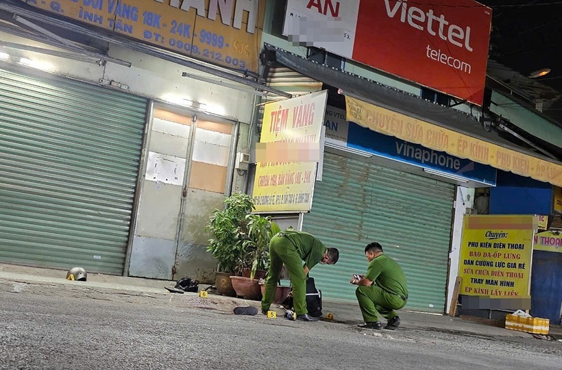 Hiện trường vụ án mạng. Ảnh: Vietnamnet