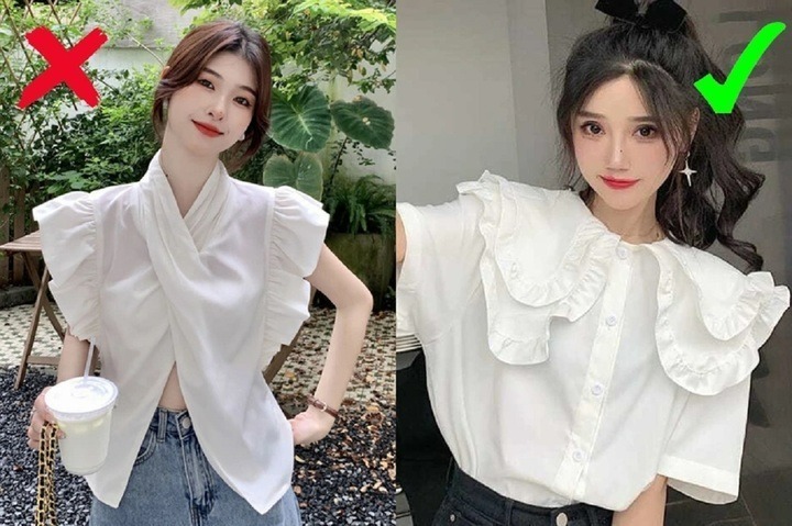 Áo cánh tiên tay ngắn không hợp với các cô nàng có bắp tay to.