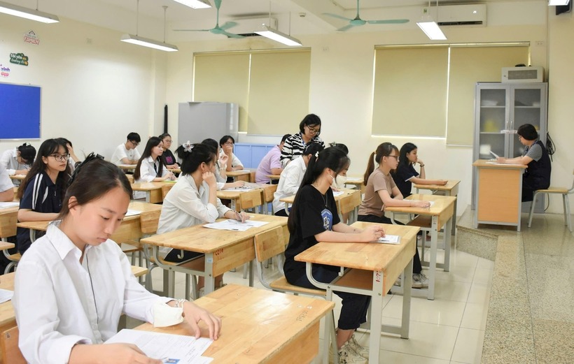 Hà Nội dự kiến tuyển từ 64% học sinh tốt nghiệp THCS trở lên vào lớp 10 THPT công lập. Ảnh minh họa: Hà Nội Mới