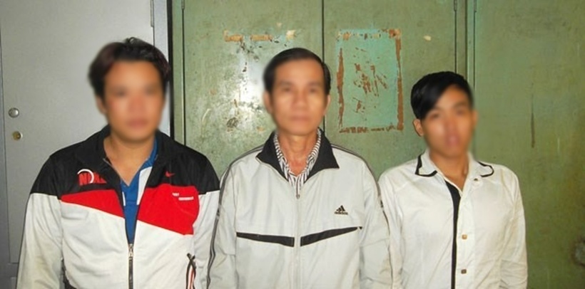 Hùng "xì gà" (giữa) và 2 đồng phạm. Ảnh: Vietnamnet