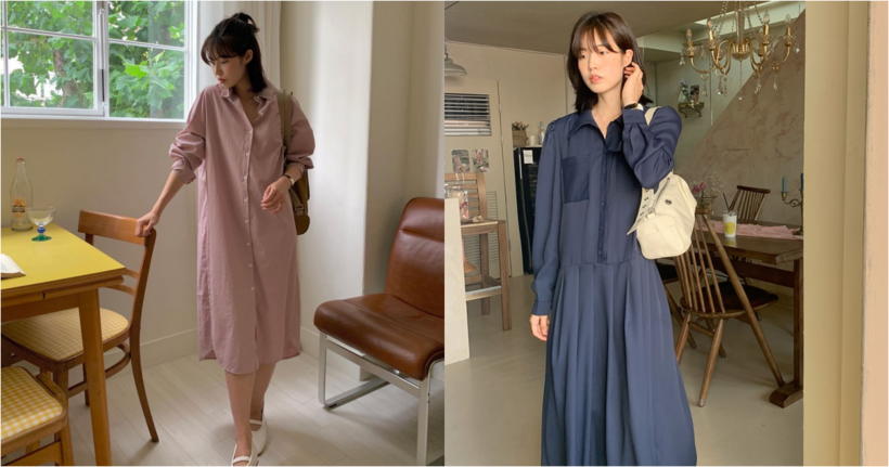 Kiểu váy sơ mi rất hợp với các chị em tóc ngắn