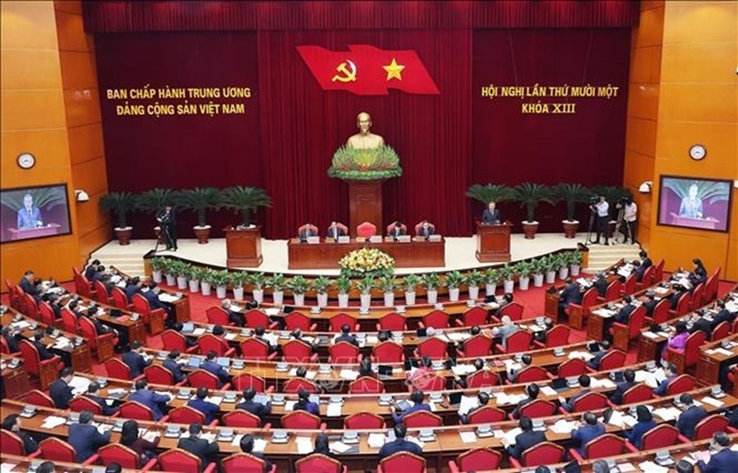 Tổng Bí thư Tô Lâm phát biểu khai mạc Hội nghị lần thứ 11 Ban Chấp hành Trung ương Đảng khóa XIII. Ảnh: TTXVN