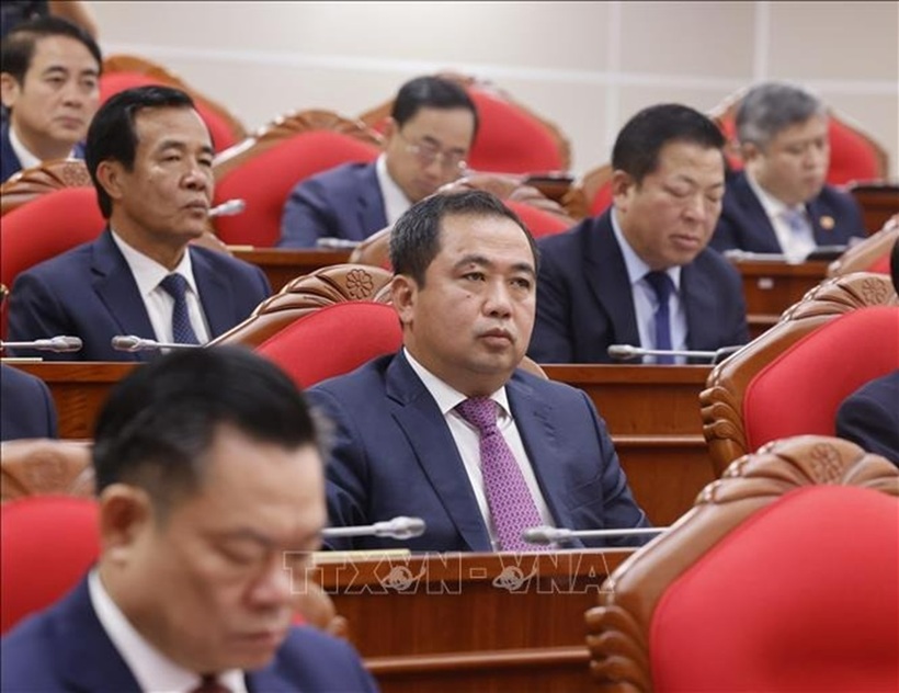 Các đồng chí Ủy viên Trung ương Đảng dự Hội nghị lần thứ 11 Ban Chấp hành Trung ương Đảng khóa XIII. Ảnh: TTXVN