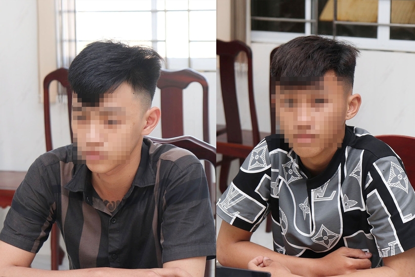 Hai đối tượng Lâm Tuấn K. (bên trái) và Lý T.. Ảnh: Báo Sóc Trăng