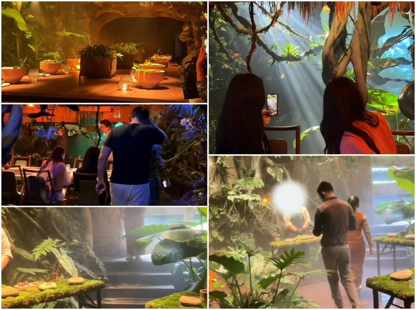 Không gian nhà hàng đặc biệt. Ảnh: Weibo.