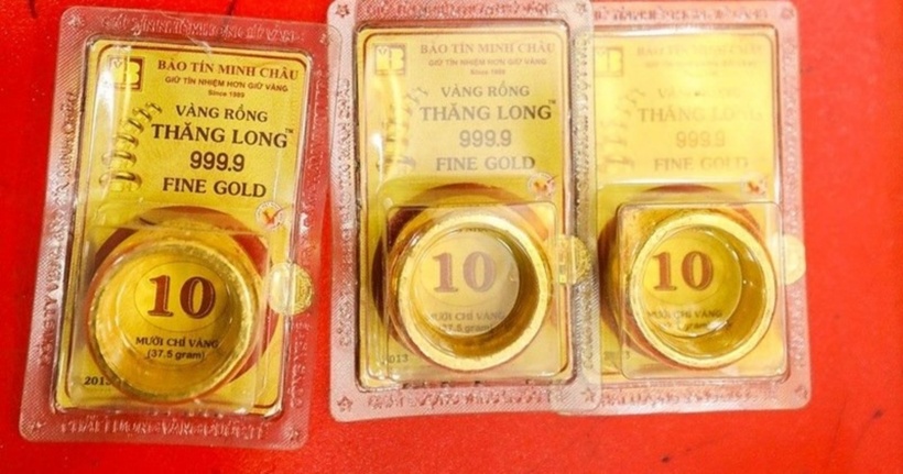 Bảo Tín Minh Châu niêm yết giá nhẫn tròn trơn ở ngưỡng 101,6 – 105,1 triệu đồng/lượng (mua vào – bán ra). Ảnh minh hoạ.