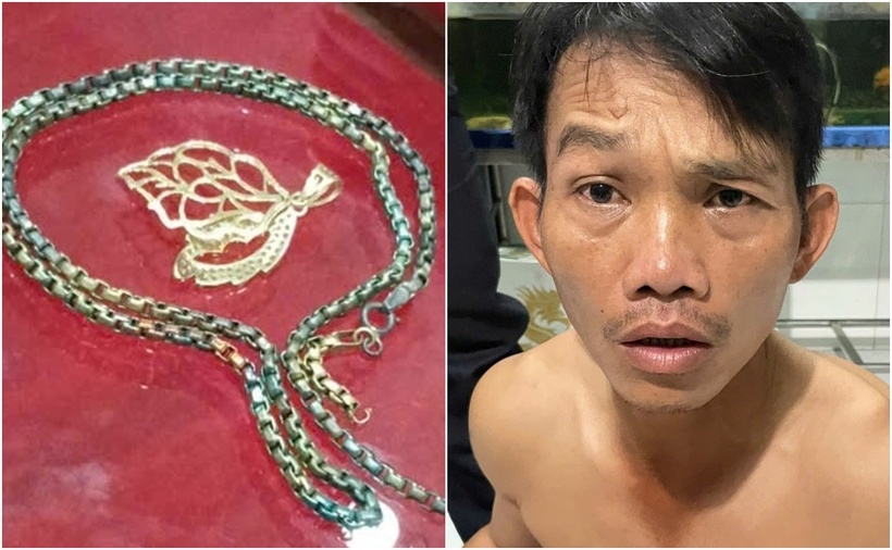 Lê Hoàng Minh Long bị lực lượng công an bắt giữ. (Ảnh: Công an tỉnh Đồng Nai)
