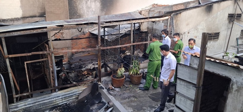 Hiện trường vụ cháy. (Ảnh: VietnamNet)