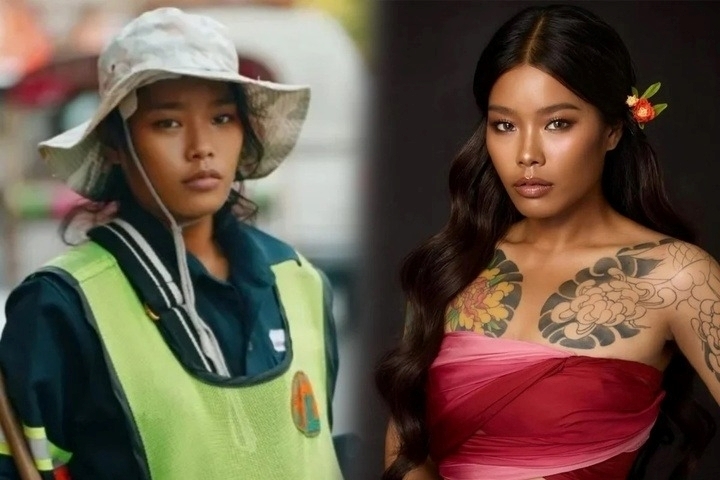 Meen trước và sau khi gặp nhiếp ảnh gia.