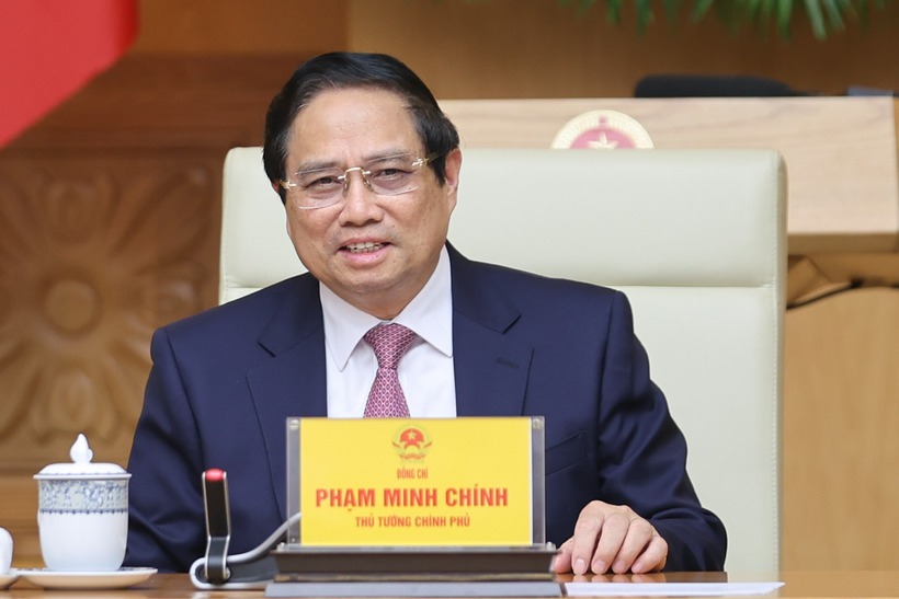 Thủ tướng Phạm Minh Chính phát biểu tại phiên họp. (Ảnh: VGP)