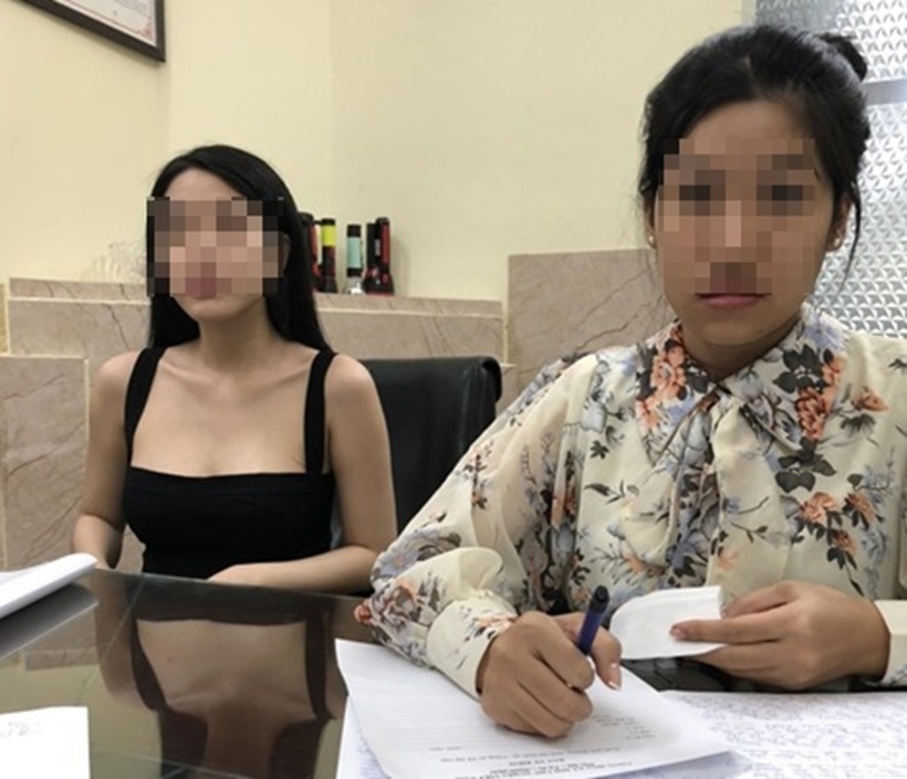 2 cô gái bán dâm trong đường dây do Thảo điều hành.