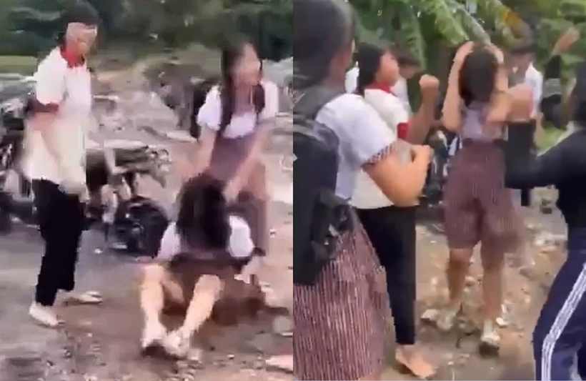 Hình ảnh ghi lại vụ việc. Ảnh cắt từ clip
