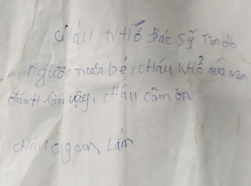 Lời nhắn người mẹ để lại. Ảnh: VietNamnet