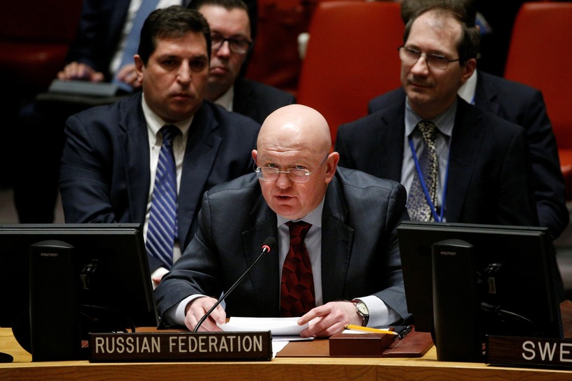 Đại sứ Nga tại Liên Hợp Quốc Vasily Nebenzya. Ảnh: Reuters