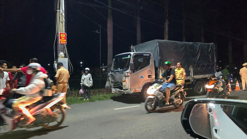 Hiện trường xảy ra vụ tai nạn. Ảnh: Báo Xây dựng.