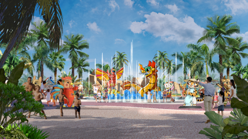 Công viên còn gây ấn tượng với chủ đề Múa rối nước truyền thống