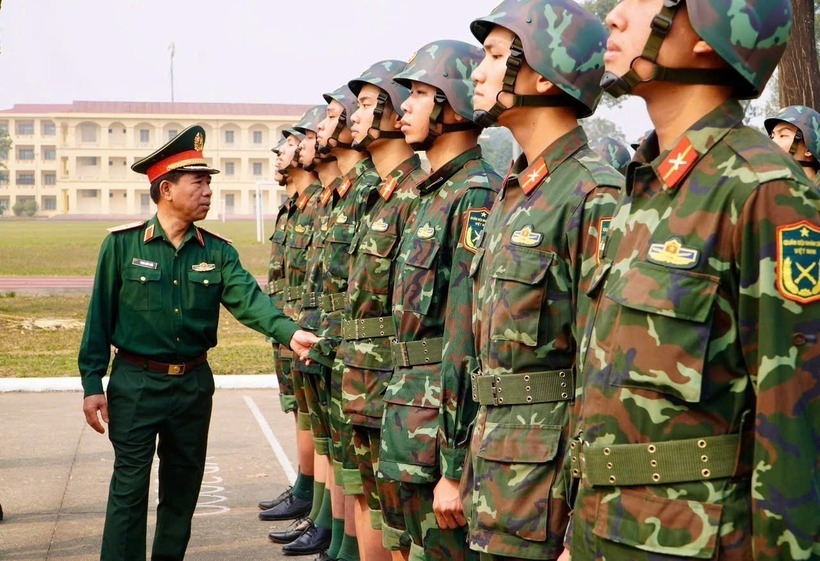 Lực lượng tham gia khối duyệt binh đã tập luyện từ tháng 3/2025. Ảnh: TTXVN phát