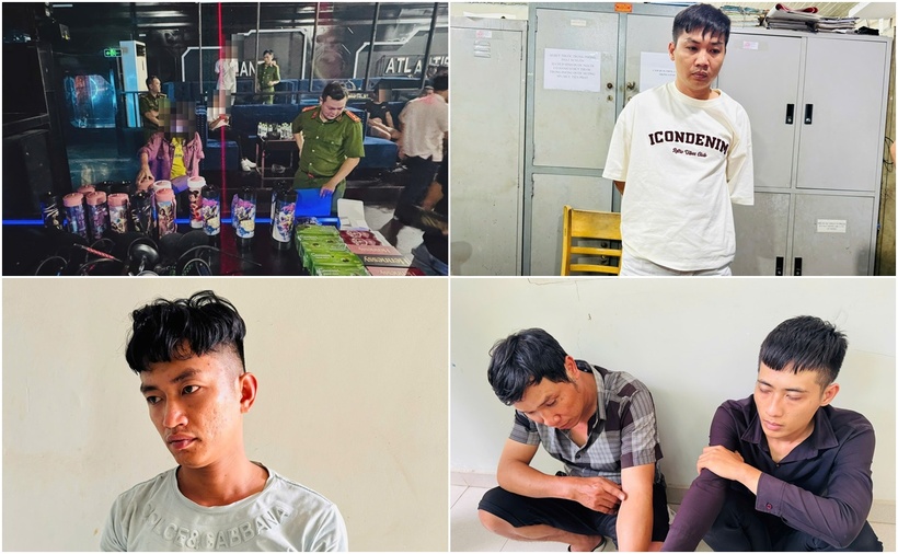 Các đối tượng trong đường dây bị triệt phá. (Ảnh: Công an tỉnh Đồng Nai)