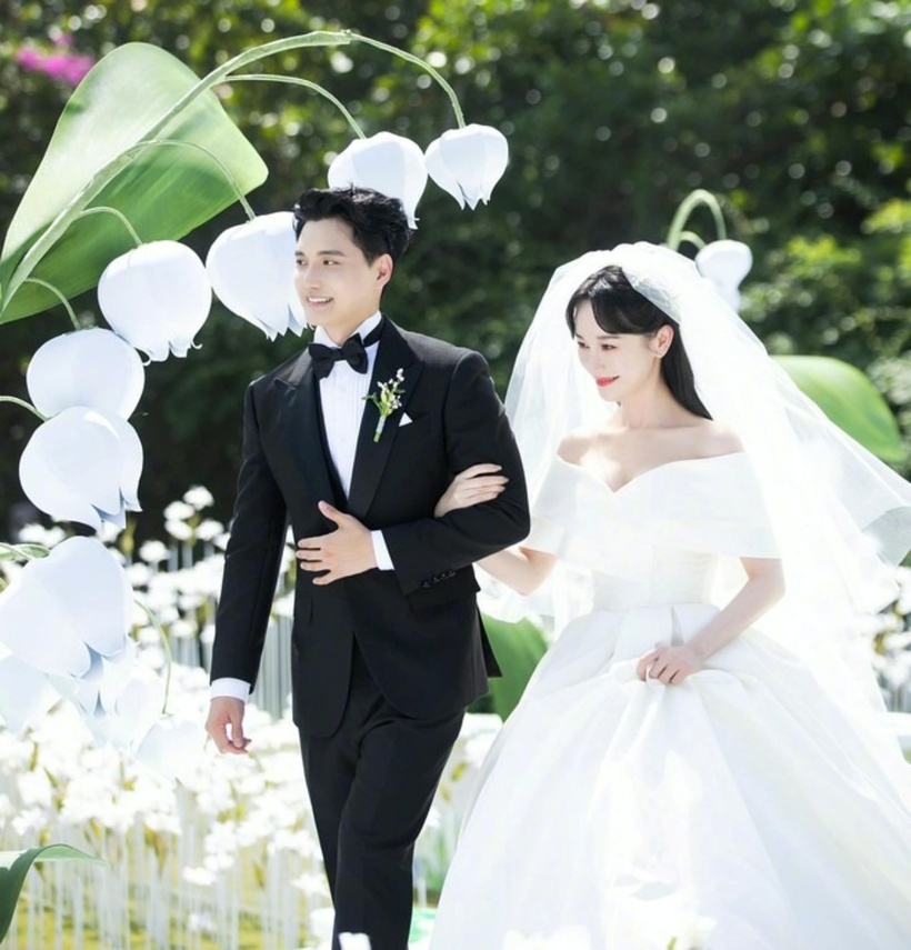 Đám cưới của Trương Mông và Kim Ân Thánh. Ảnh: Weibo