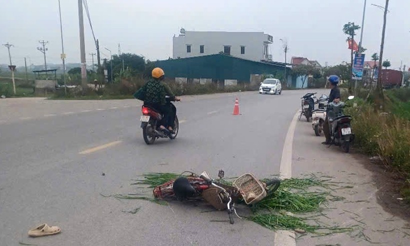 Hiện trường xảy ra vụ tai nạn. Ảnh: Báo Bắc Giang.