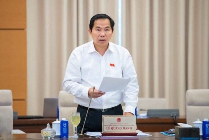 Phó chủ nhiệm Thường trực Ủy ban Kinh tế và Tài chính Lê Quang Mạnh. Ảnh: Media Quốc hội