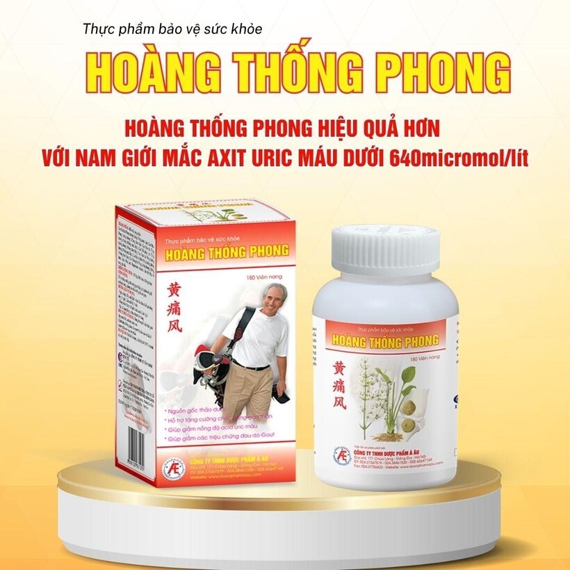 Hoàng Thống Phong hiệu quả hơn với nam giới bị gout có axit uric máu <640 micromol/lít