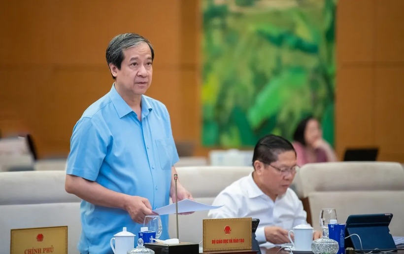 Bộ trưởng Bộ GD&ĐT Nguyễn Kim Sơn. Ảnh: Thời báo VTV