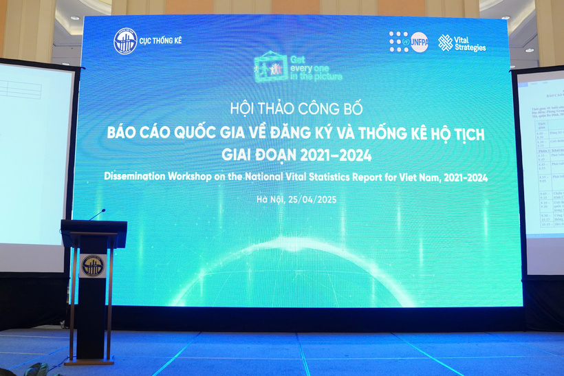 Hội thảo công bố Báo cáo Quốc gia về đăng ký và thống kê hộ tịch giai đoạn 2021–2024.