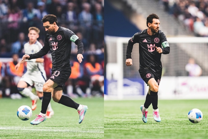 Messi thử vận may bằng những cú sút xa nhưng đều không thành công ở phút 29 và 36. Ảnh: X Inter Miami.
