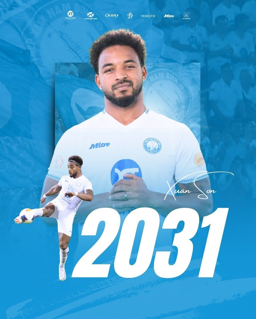 Cầu thủ xuất sắc nhất AFF Cup 2024 đã ký hợp đồng mới có thời hạn tới năm 2031 với CLB Nam Định. Ảnh: CLB Nam Định.