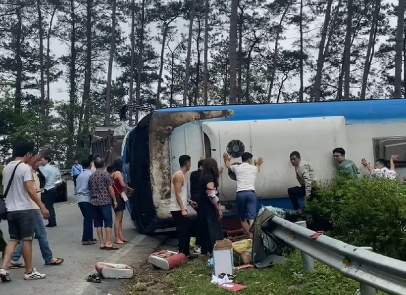 Hiện trường vụ tai nạn. Ảnh: Dân Trí