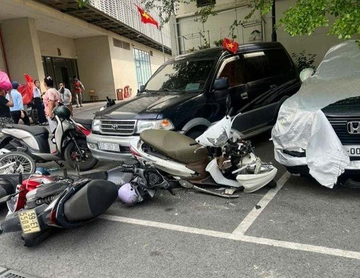 Hiện trường xảy ra vụ tai nạn. Ảnh: Báo Người lao động.