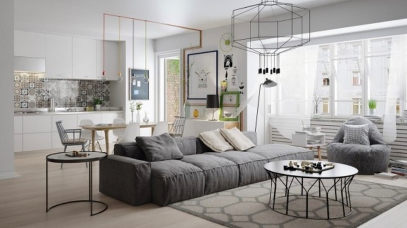 Cách sắp xếp nội thất tài tình đã giúp căn hộ có đầy đủ các đồ nội thất tiện nghi mà và vẫn tôn lên được nét đẹp sang trọng, quý phái.