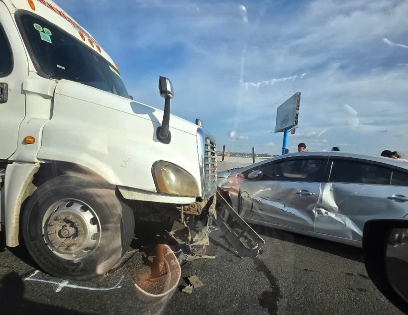 Hiện trường xảy ra vụ tai nạn. Ảnh: Vietnamnet.