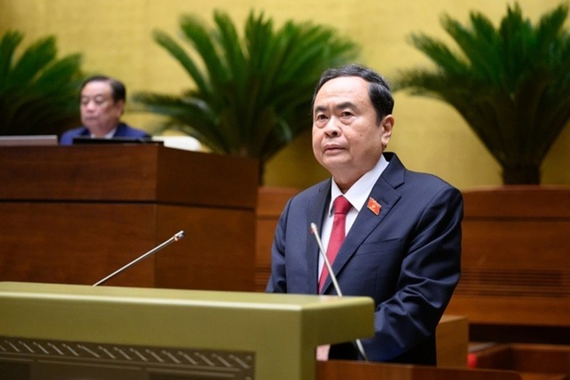 Chủ tịch Quốc hội Trần Thanh Mẫn phát biểu khai mạc Kỳ họp thứ 9 (Ảnh: Media Quốc hội).